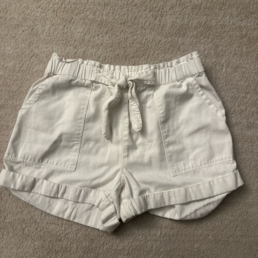 Women's White Casual Shorts